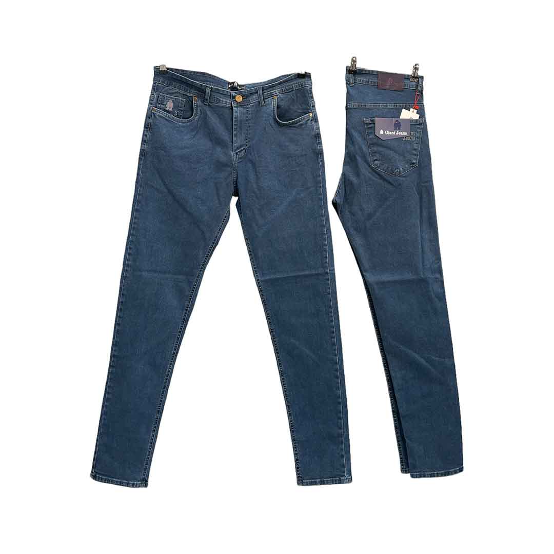 شلوار جین سایز بزرگ مردانه فول کش رنگ آبی